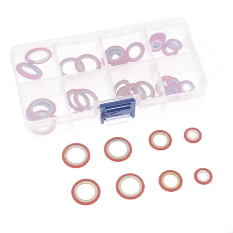 Y55A 30Pcs/Set Automotive Air Conditioning System Sealing Ring- Compressor Gasket