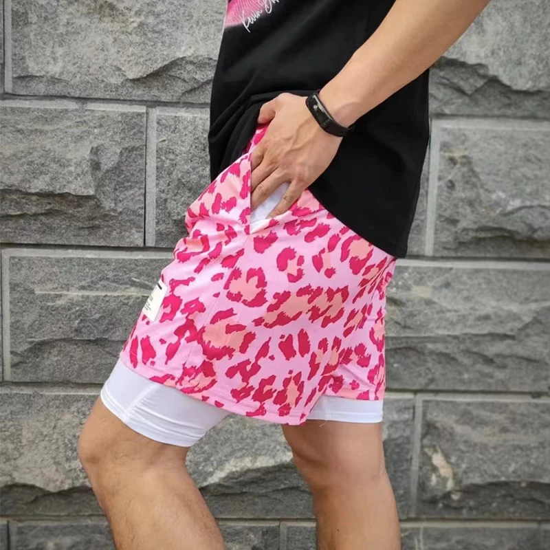 2024 Sport Shorts Heren Sportkleding Dubbeldeks Hardloopshorts 2 In 1 Strandbroek Zomer Gym Fitness Training Jogging Korte Broek 5