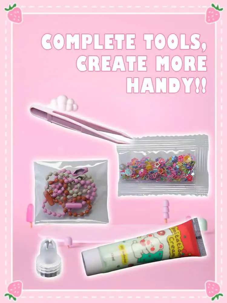 Cream Goo Ka Sticker Set Handmade Complete Children'S Educational Toy Storage Box Girl Gift 1pcs
