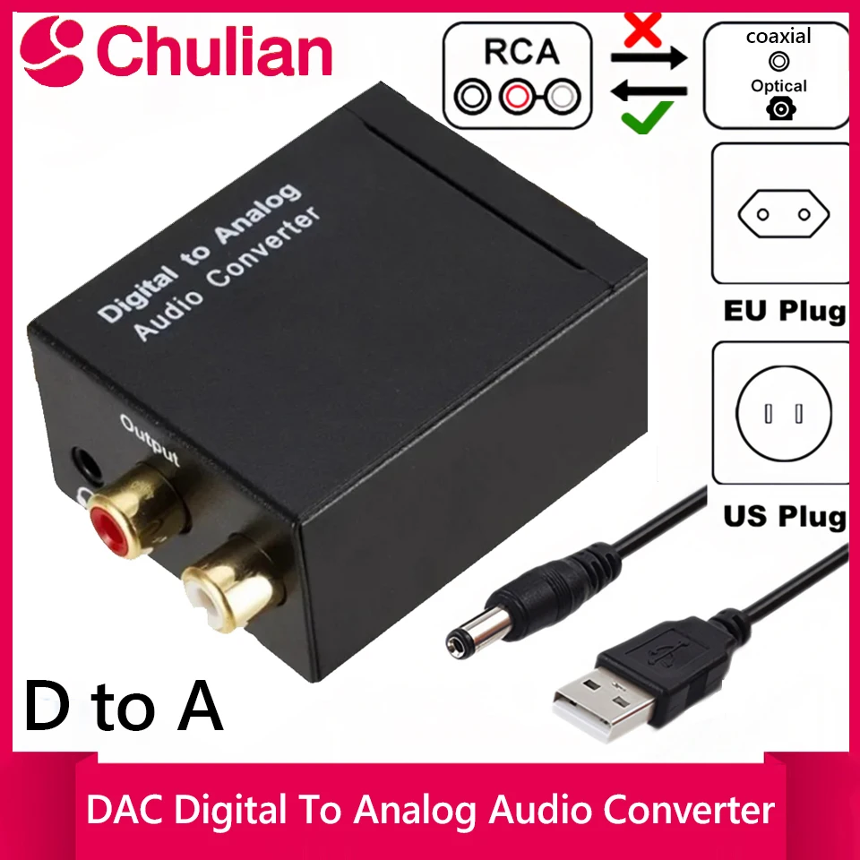 High-Performance Digital to Analog Audio Converter with RCA Output