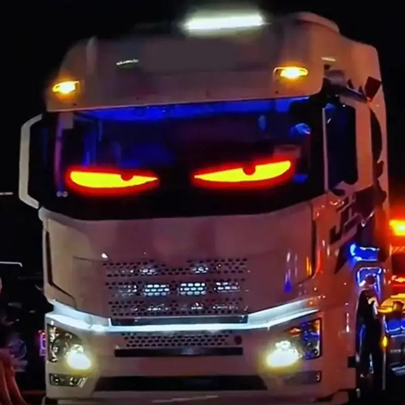 Car Windshield Devil Eyes Light LED Display Waterproof Smart Programmable Car LED Display LED Funny Eye Light Signs for Car Deco