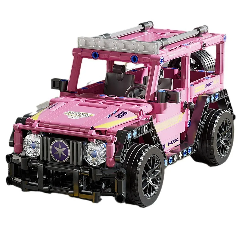 Best selling building block trucks sets with color box Sports car building block model figures for adult and kids