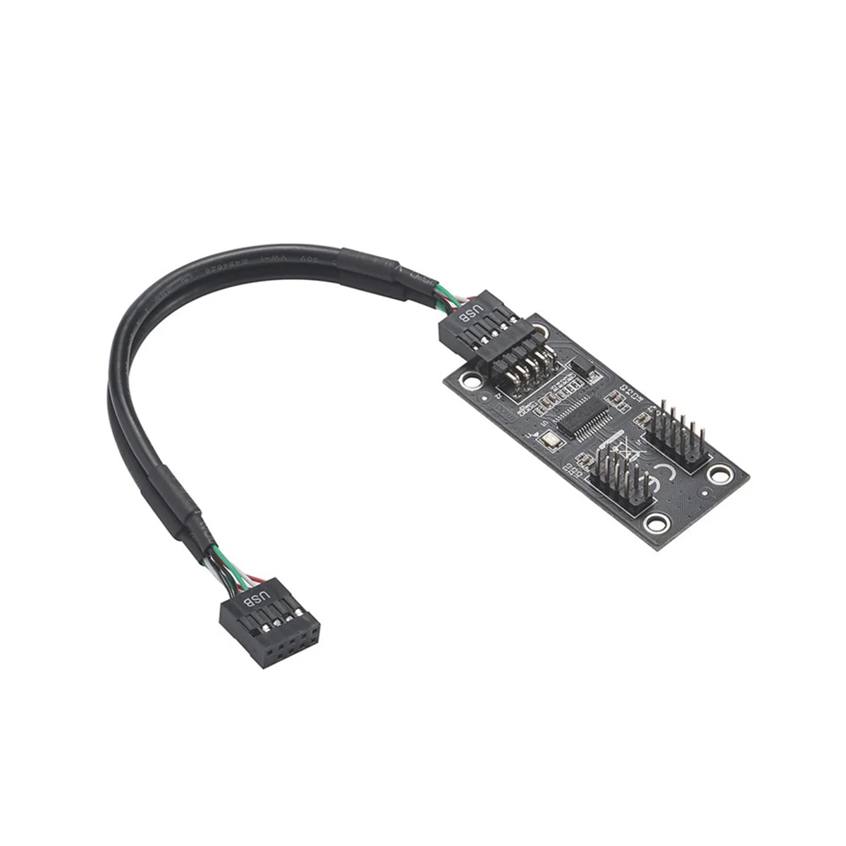 AT87-USB Hub USB Splitter USB2.0 9Pin to Dual 9Pin Hub Adapter Riser Motherboard USB Connector 1 to 2 Extension Cable