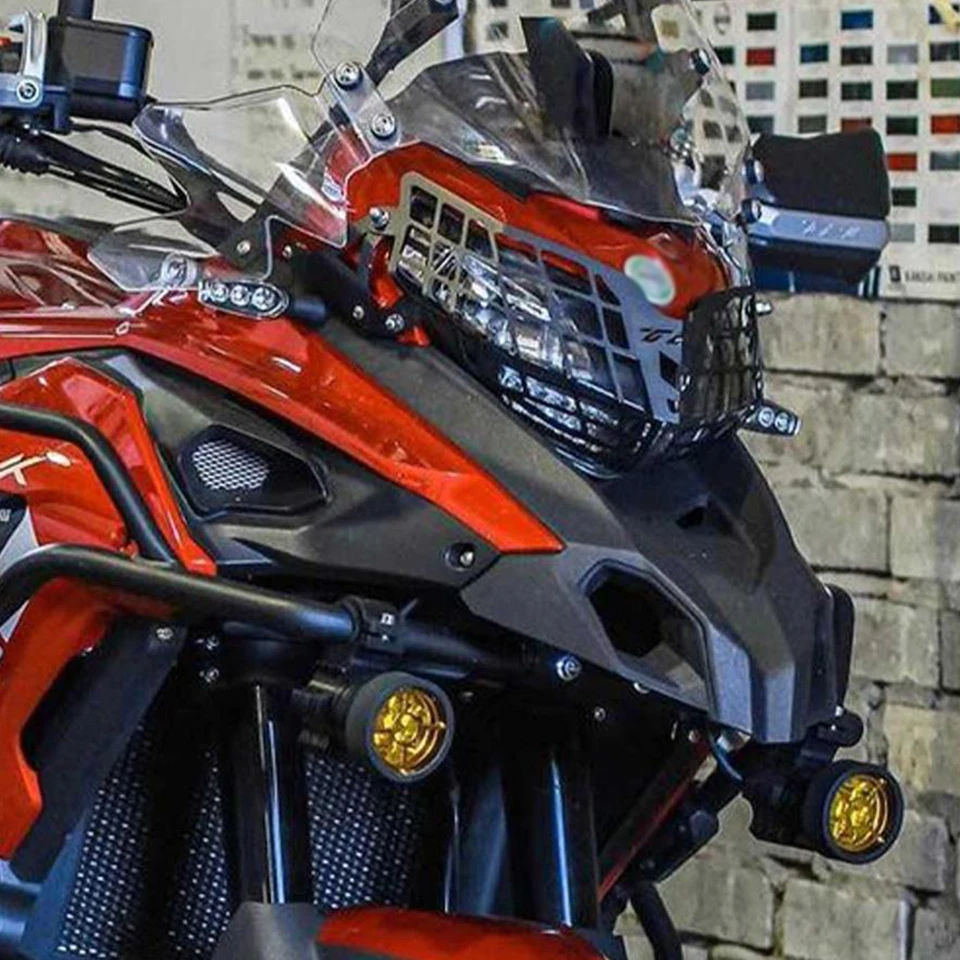 Per Benelli Trk 502 502x TRK502X accessori moto protezione faro protezione anteriore lampada testa griglia copertura di protezione  201355758