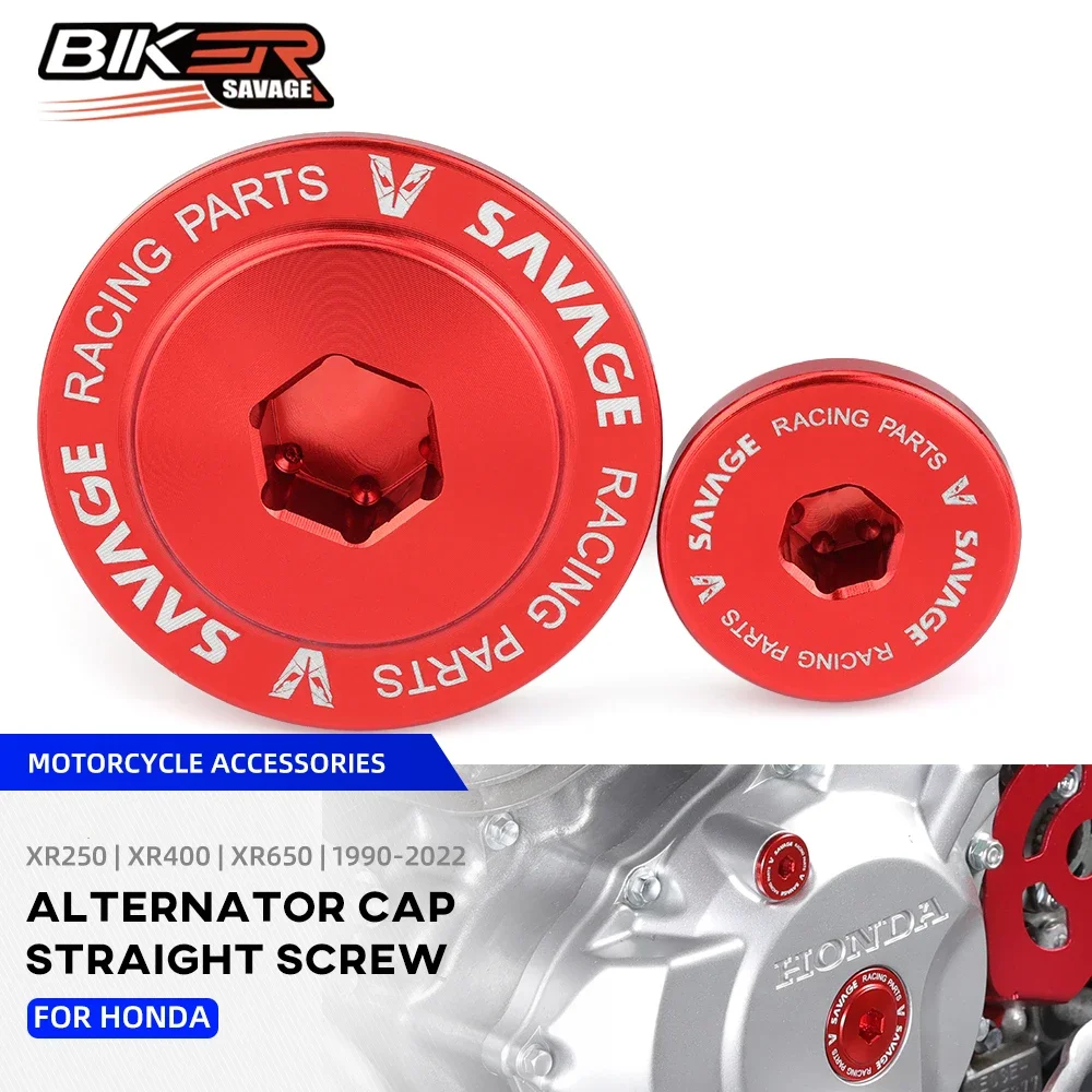 Motorcycle Accessories XR Motorcycle Engine Alternator Cap Straight Screw For HONDA XR250 XR400 XR600 R/L/Motard XR600R Dirtbike Crankcase Screws Cover Motorcycle Accessories