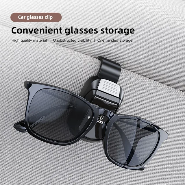 Car Sun Visor Glasses Box Sunglasses Clip Card Ticket Holder Accessories For Honda Civic Accord Fit CRV Jazz Odyssey Insight 2