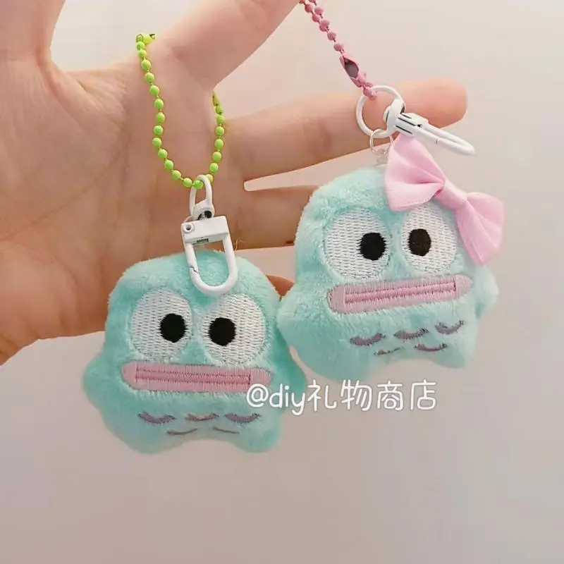 Plush Keychain Key Chain Kawaii Sanrio Hangyodon Plush Keychain Cartoon Anime Ugly Cute Ugly Fish Plush Pendant Stuffed Toys Bag Decoration Girl Gifts