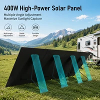 Panneau solaire portable CHUBAN 400W, kit de panneaux solaires pliables, étanche, chargeur solaire de secours pour station d'alimentation, camping solaire 4