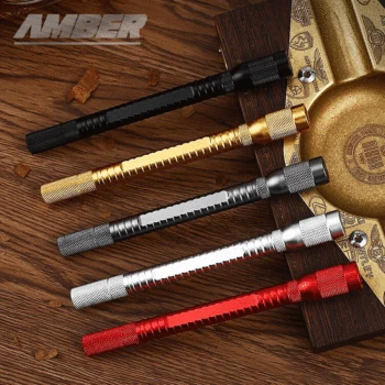 Metal Cigar Draw Enhancer Cigar Needle Portable cigar punch cutter 4 in 1 gift