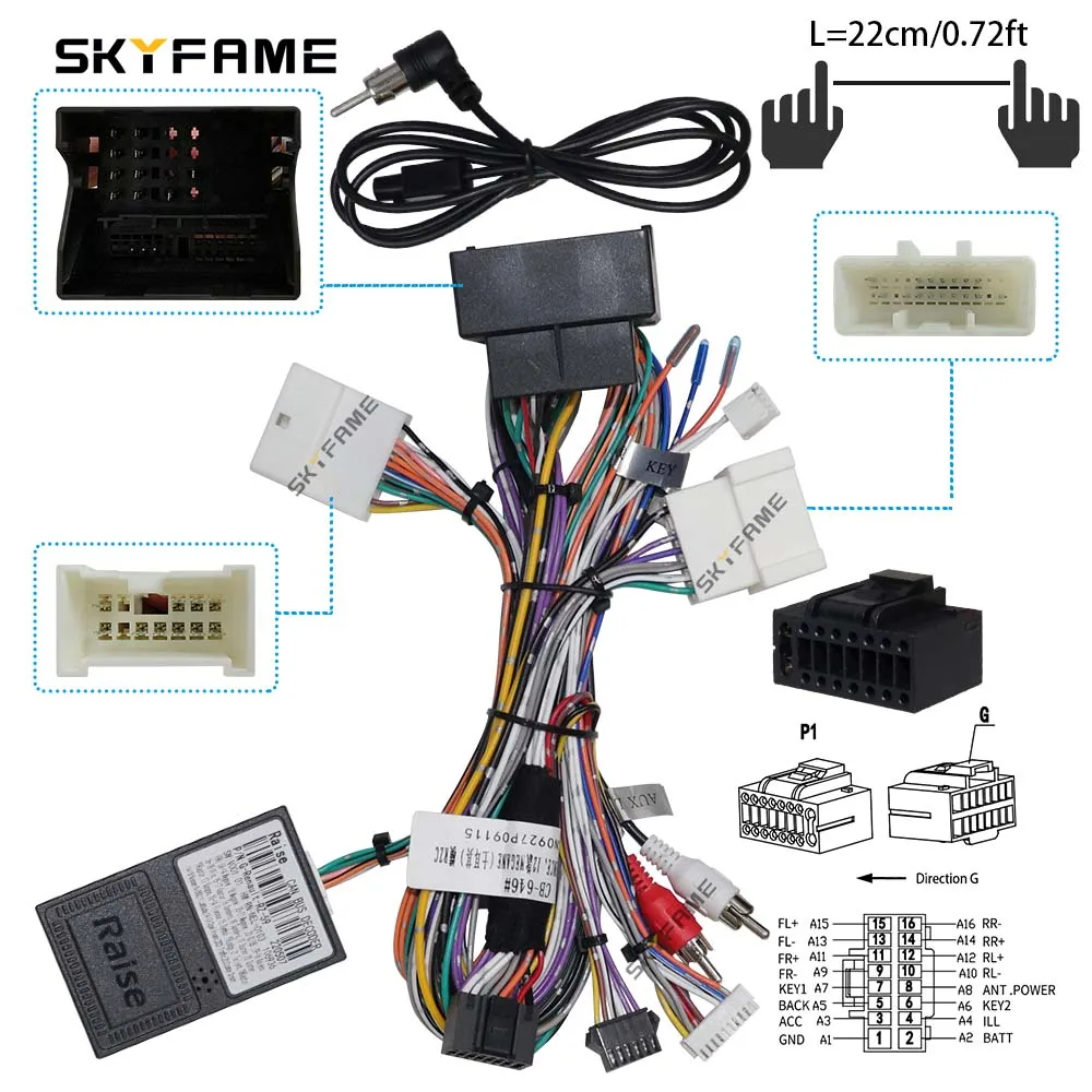 16Pin Car Wiring Harness Adapter Canbus Box Decoder For Renault Megane 3 Koleos Fluence SM3 LNF1.10 G-Renault-RZ-59 car wire cable adapter