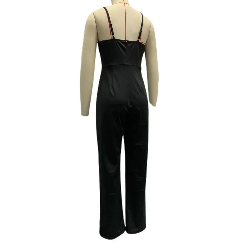 Women Office Jumpsuit Elegant Women's Irregular Hem Coat Sleeveless Jumpsuit Set for Formal Ol Commute Long for Lady for Women