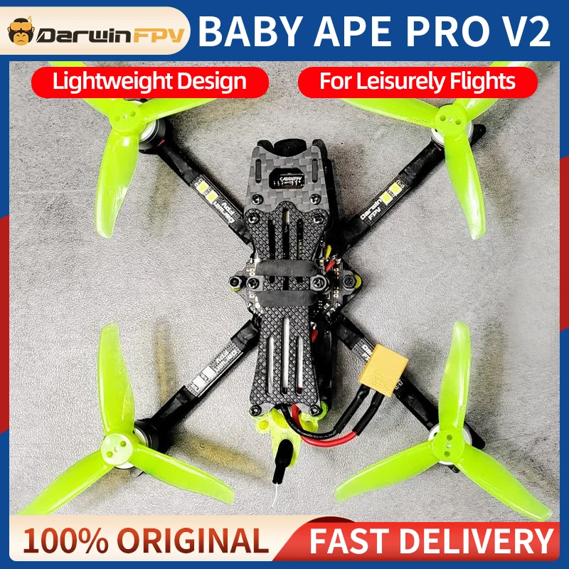 DarwinFPV Baby Ape Pro V2 FPV Drone PNP 142mm 3inch Quadcopter Caddx Ant Camera F4 AIO Flight Controller 1104 Brushless Motor