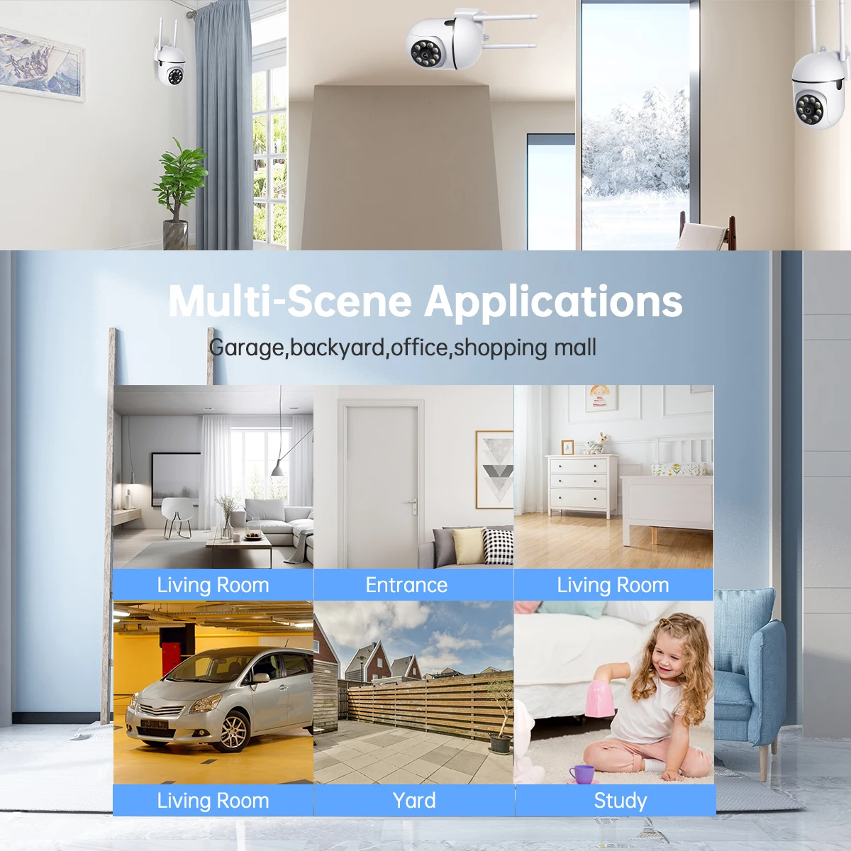3MP PTZ IP Camera Color Night Auto Tracking CCTV IP WiFi Camera Security Camera Home Surveillance Camera Baby Monitor