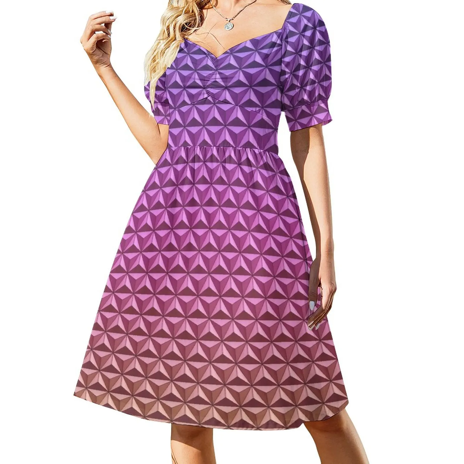 

Geodesic Sphere at Night Sleeveless Dress Woman's evening dress Party dresses for women beach dress