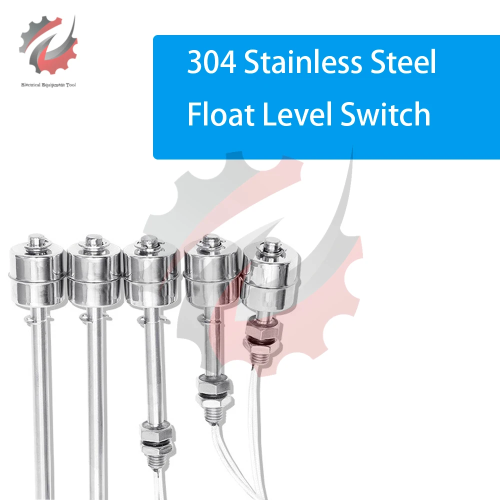 Water Level Switch Stainless Steel Side Mount Horizontal Liquid Float AC/DC 220V for Water Tower Aquariums Fish Tank
