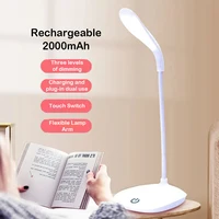 Portable Touch Dimming Table Lamp USB Rechargeable LED Desk Lamp Eye Protection Adjustable Light Bedroom Bedside Student Reading 1