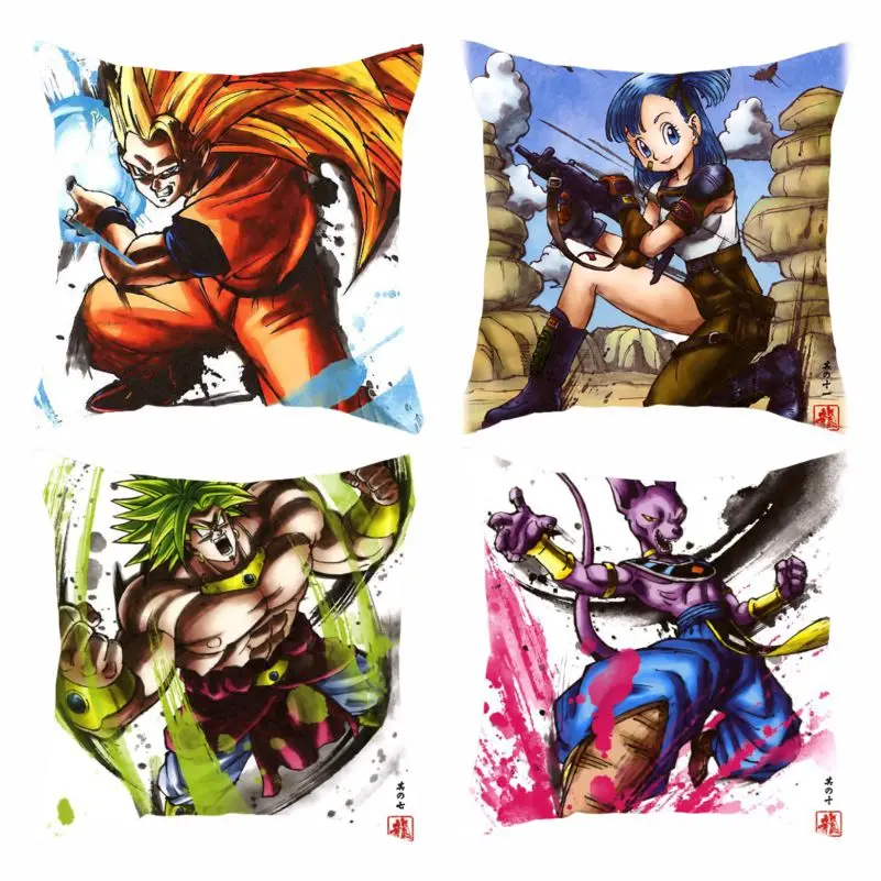 45CM Anime Dragon Ball Son Goku Short Plush Pillowcase Fashion