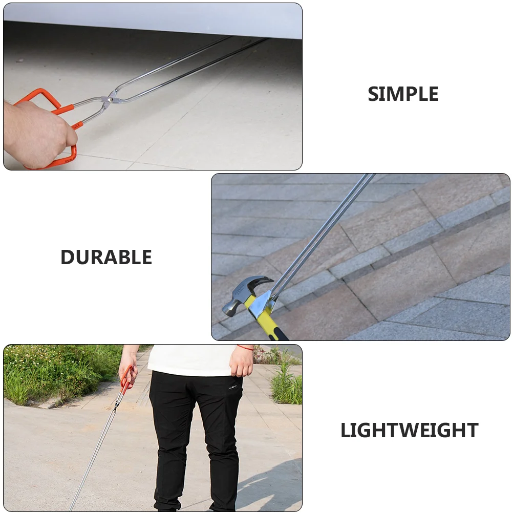 Grabber Stick Trash Tongs Tools Litter Picker Pickup Stainless Steel Elder Tweezers 4