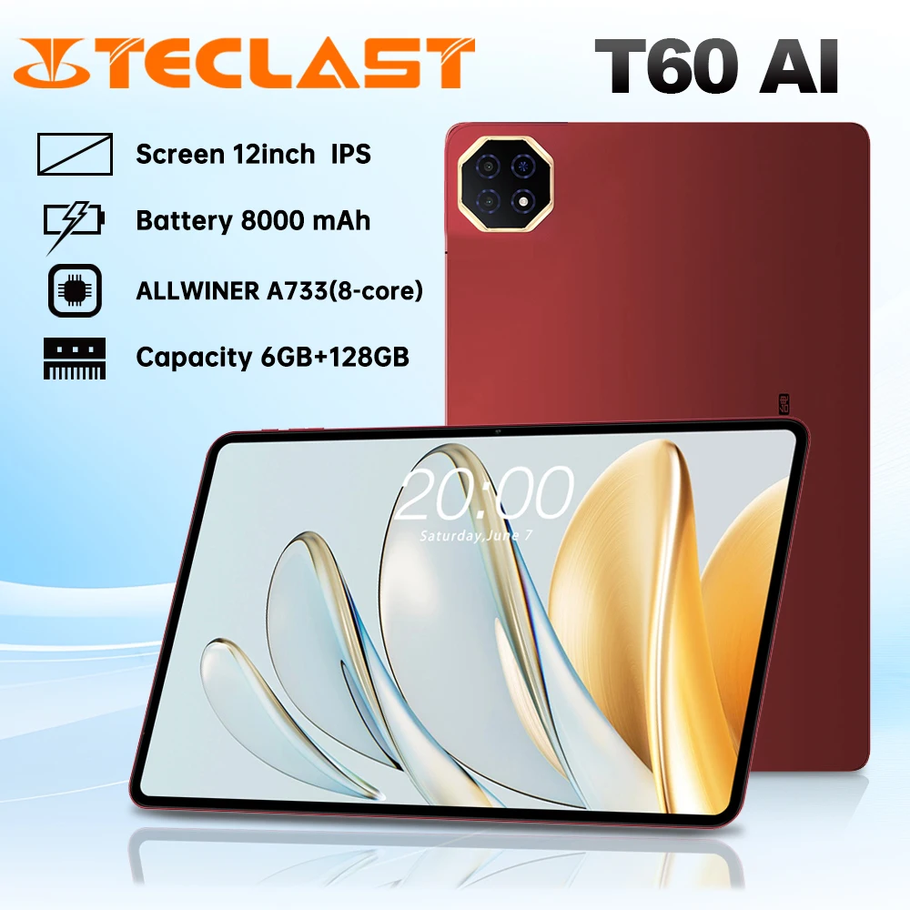 Teclast T60 AI Android 15 新品 128GB Teclast T60 Ai Android 15 Tablet 12