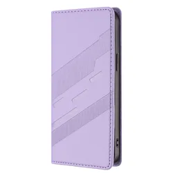 Leather Flip Magnetic Phone Case with Back Cover for OPPO A79 5G (PURPLE)