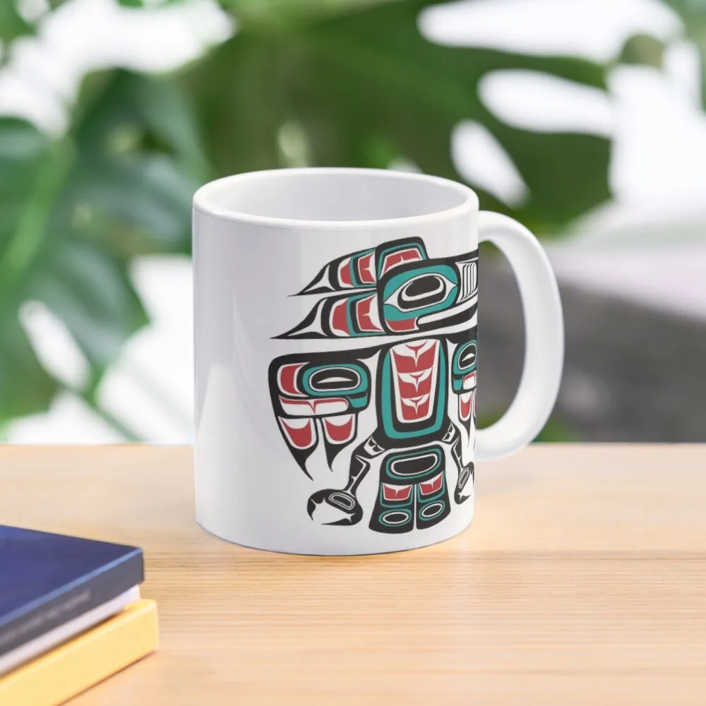 

Haida Tlingit Native Raven Totem Coffee Mug Kawaii Cup Pottery Cups