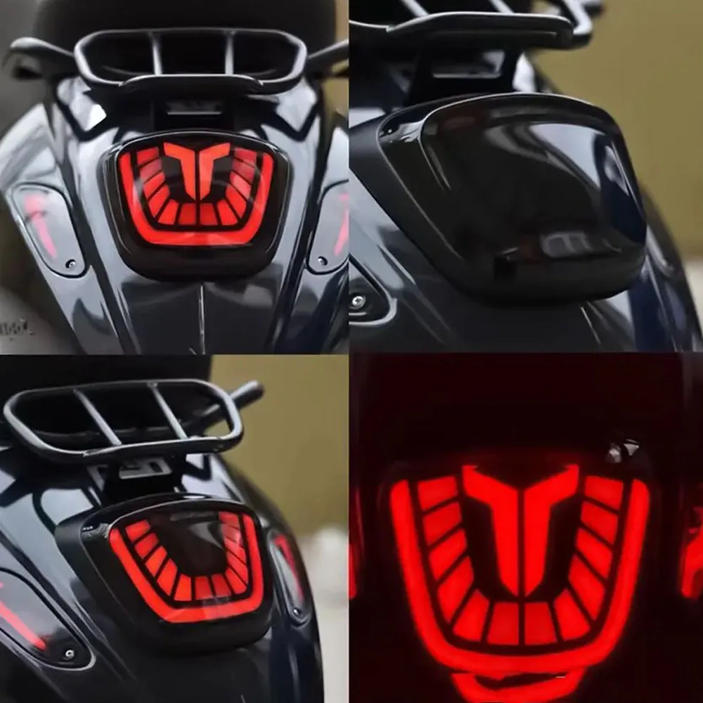 Motorcycle LED Tail Light Moto Rear Brake Light Indicator Lamp Taillight Flowing