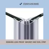Corner Enclosure 1/4 in. Clear Glass Semi-Frameless Sliding Shower Doors,  Chrome Finish Corner Shower Glass Enclosure 4