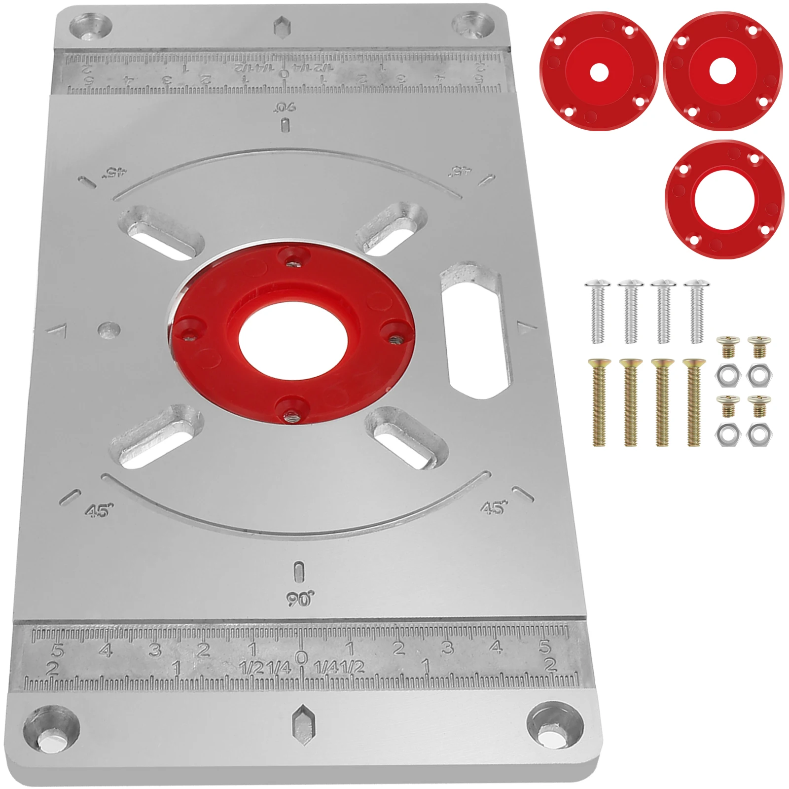 

Router Table Insert Plate Aluminum Alloy Wood Router Flip Plate Multifunctional Trimming Machine Flip Board Woodworking Milling