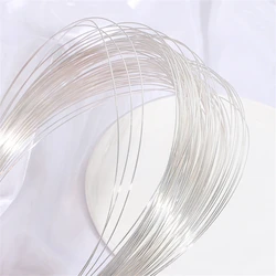 1 Meter Premium Brass Copper Wire - Gold/Silver Plated Beading Wire for Jewelry Crafting & DIY Projects (Silver)