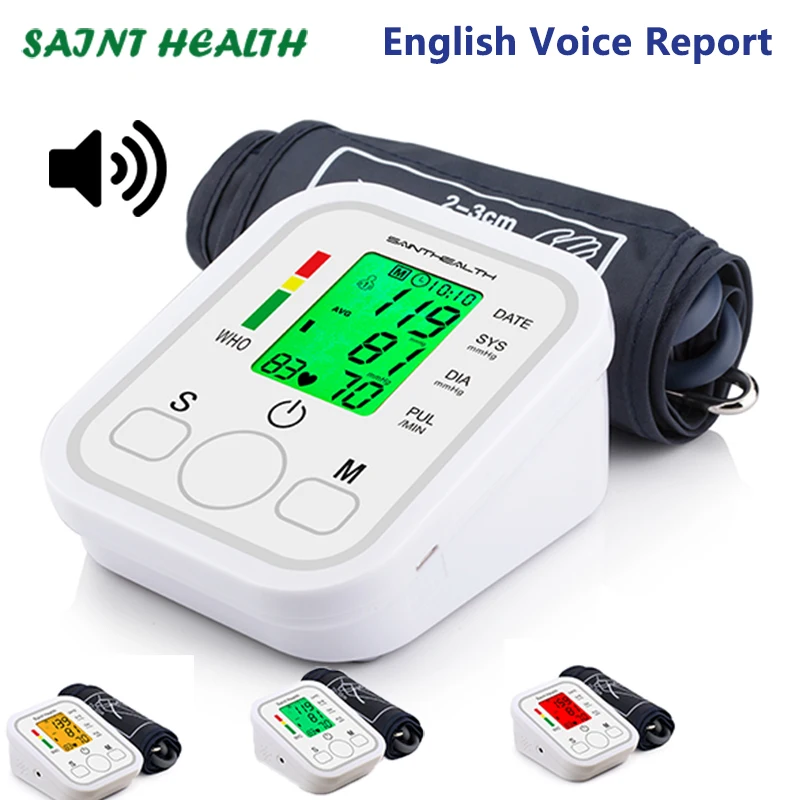 

Сфигмоманометр Saint Health, профессиональный измеритель давления, цифровой голос, английский Aparelho De Pressão Arterial