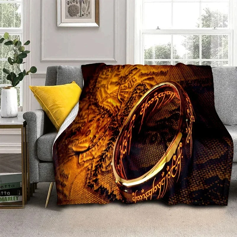 L-Lord of-f the Rings H-Hobbit HD Blanket Soft Throw Blanket for Home Bedroom Bed Sofa Travel Office Solid Cover Blanket Adult