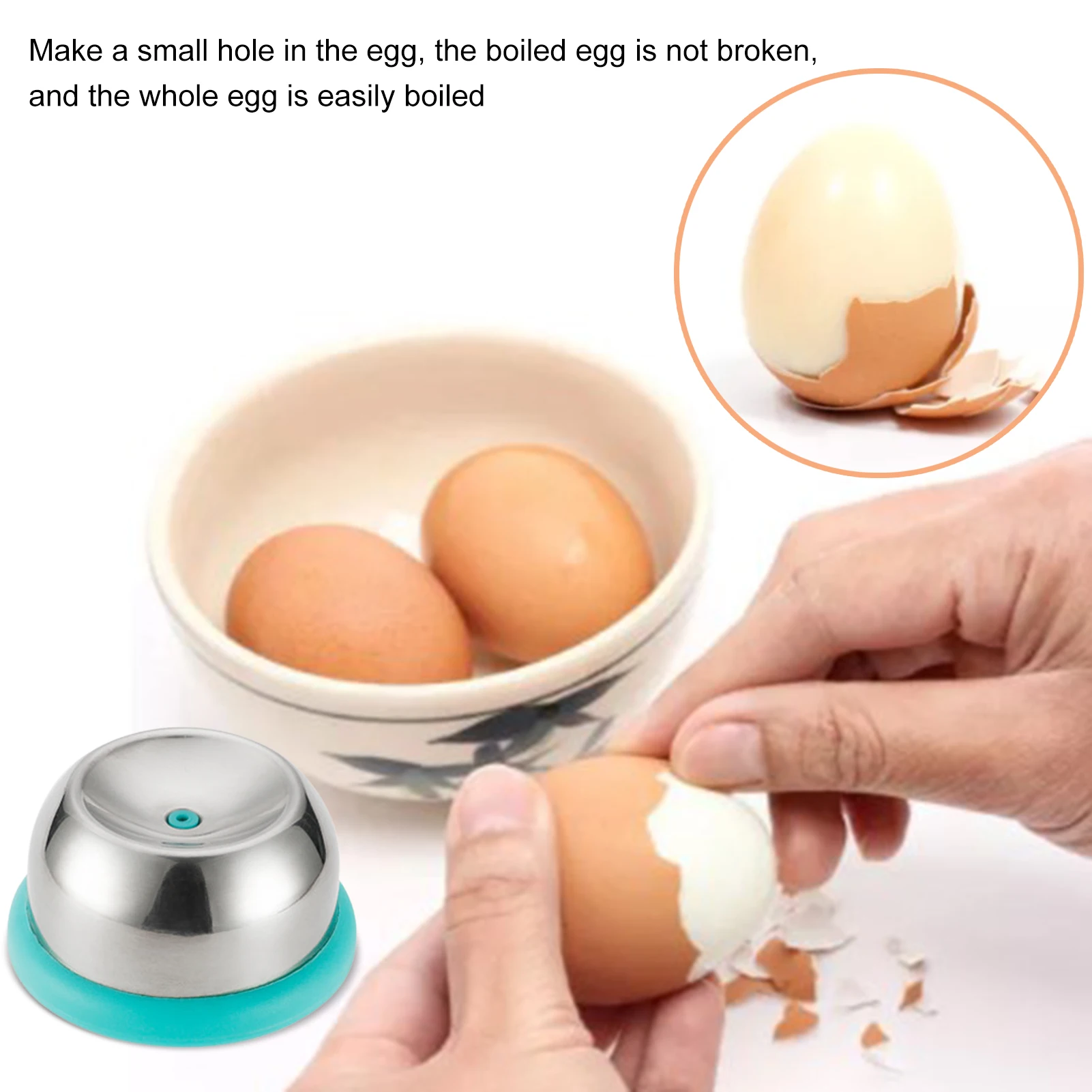 Egg Hole Punch Egg Piercer Egg Piercer For Boiled Eggs Stainless Steel Needle Eggs Hole Puncher For Easy Peeling Bakery Kitchen Egg Separator Piercing Tool egg hole punch egg piercer