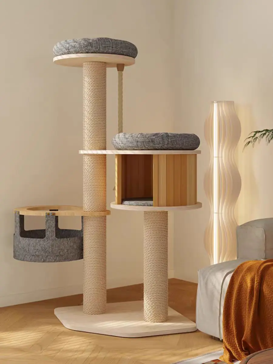 Wear-resistant Cat Climbing Frame With Litter main image 0