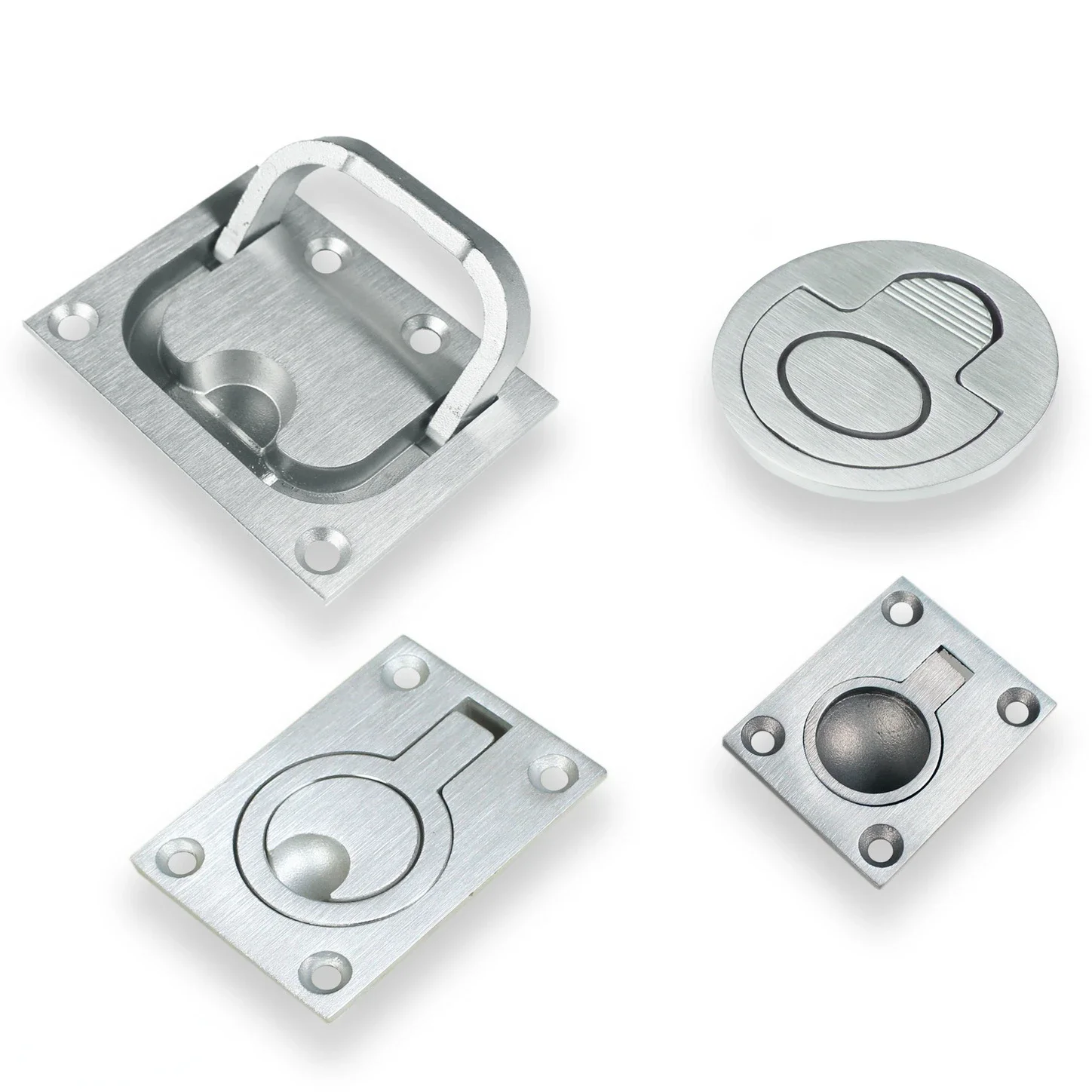 Paquete De 1 Tirador Cuadrado De Anillo Empotrado, Elevador De Escotilla De Barco, Mango De Acero Inoxidable 316, Manija De Puerta De Cajón De Yate Marino, Anillo De Hebilla De 1.890 X 1.496 In