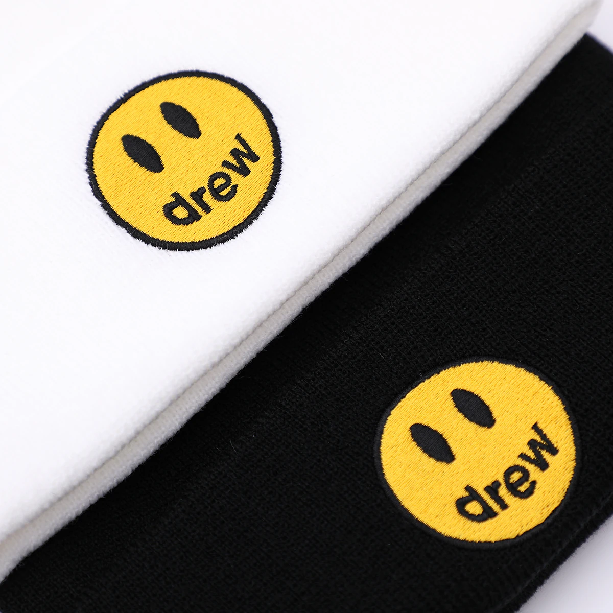 Drew Knitted Hat Smiley Smile Face 