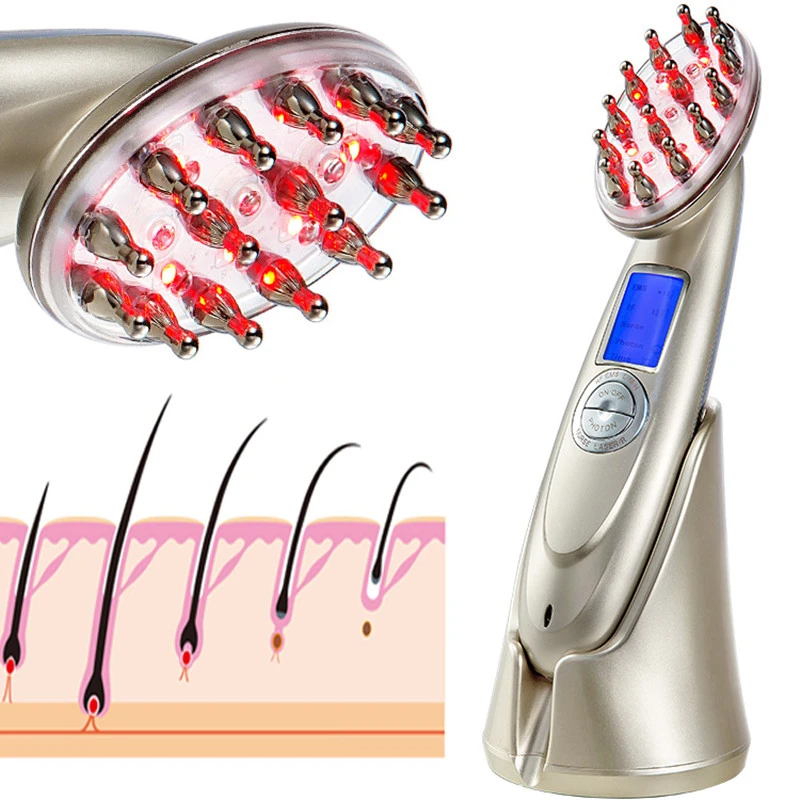 Electric Laser Hair Growth Comb Anti Hair Loss Massage Therapy Infrared