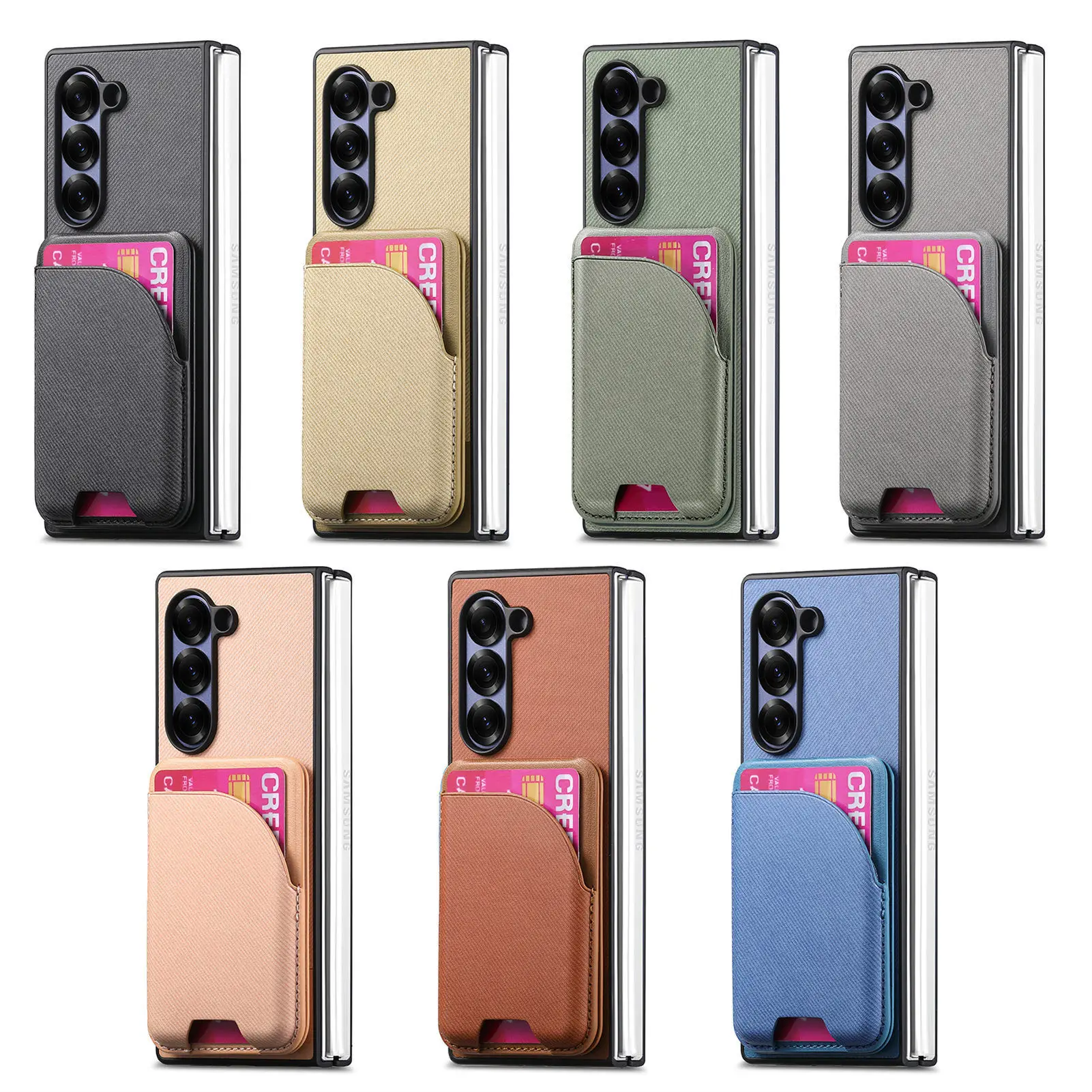 Detachable Magnetic Wallet Phone Case with Card Holder Cover
