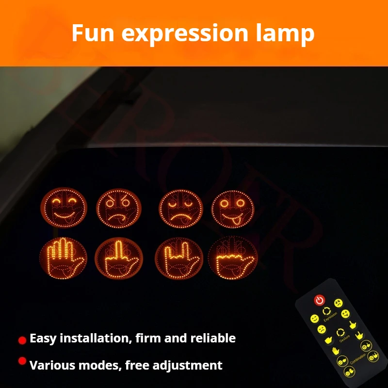 Creative Fun Three Models Gesture Lamp Car Interior Rear Windshield LED Hand Gesture Sign Middle Finger Sign Warning Brake Light