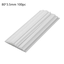 Plastic Lollipop Sticks - Safe White Cake Pop Sucker Sticks for Chocolate, Candy, and DIY Baking (80x3.5mm 100pc)