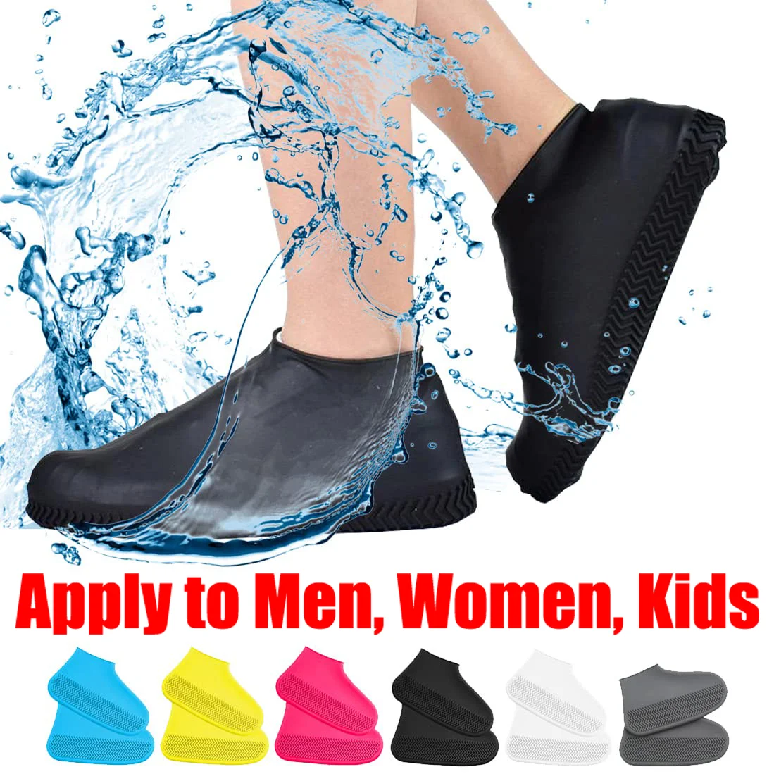 3-10Pair Outdoor Rubber Rain Boots for Men and Women Summer Rainproof Shoes Silicone Waterproof Shoe Covers reusable Non Slip