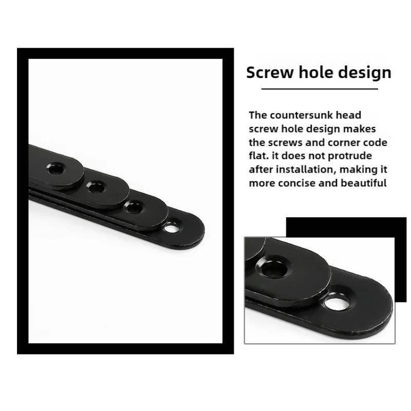 Stainless Steel Corner Brackets 2/4PCS thickened L-shaped furniture corner code right-angle wardrobe table and chair fixed bracket square angle iron