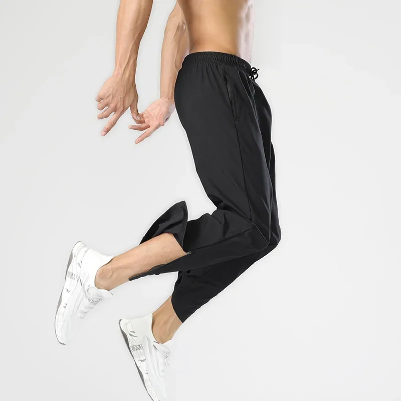 Woven sports pants men's fall loose straight cylinder speed dry running fitness training basketball pants