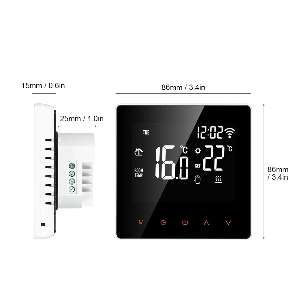 Smart Thermostat ME81H WiFi for Wall-Mounted Boilers&Electric Heating Systems APP Remote Control&Voice Commands via Alexa/Google Home