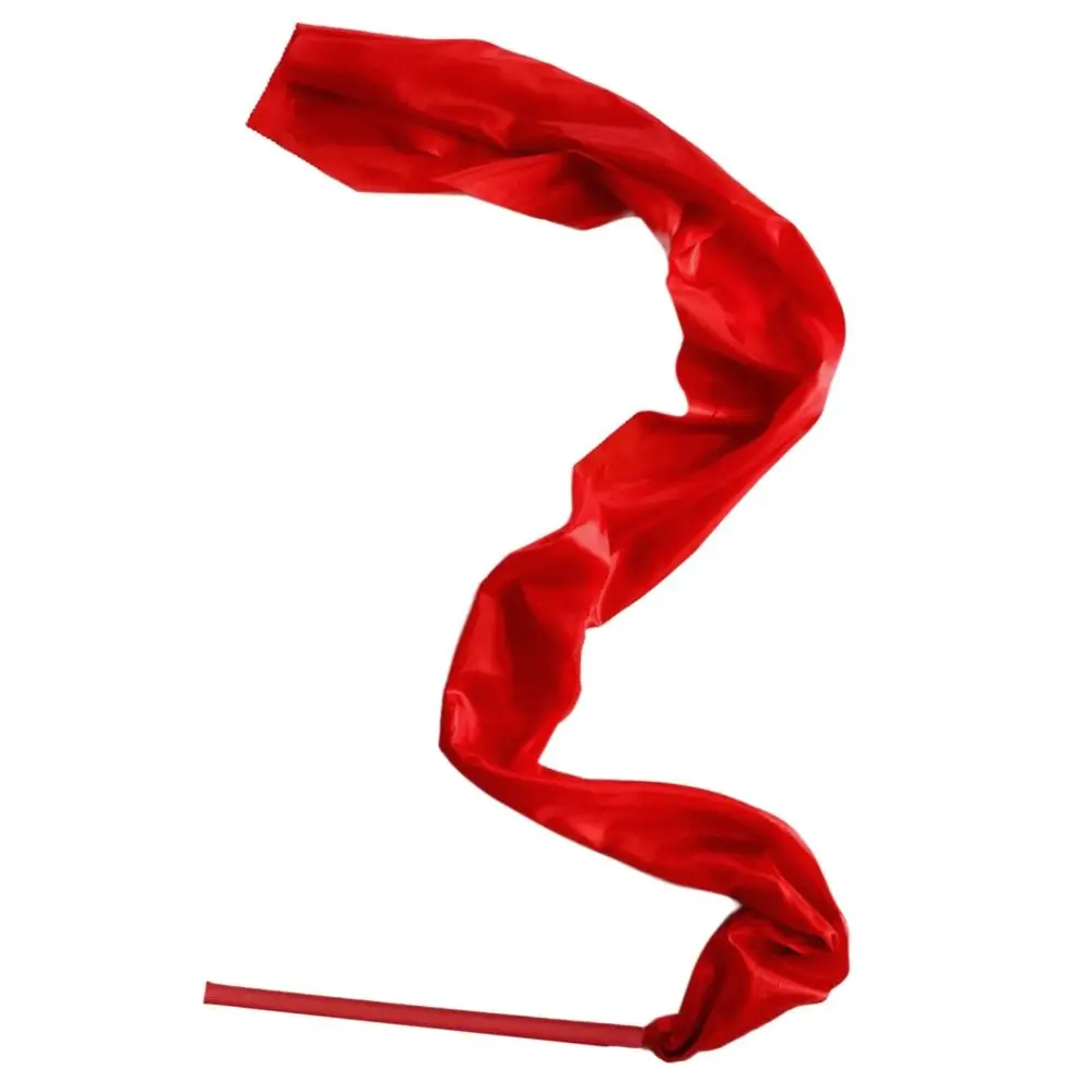 1Pc Colorful Dancing Ribbons With Rod Beautiful Gymnastics Ribbon Dance Ribbon Stage Show Prop Sports Props