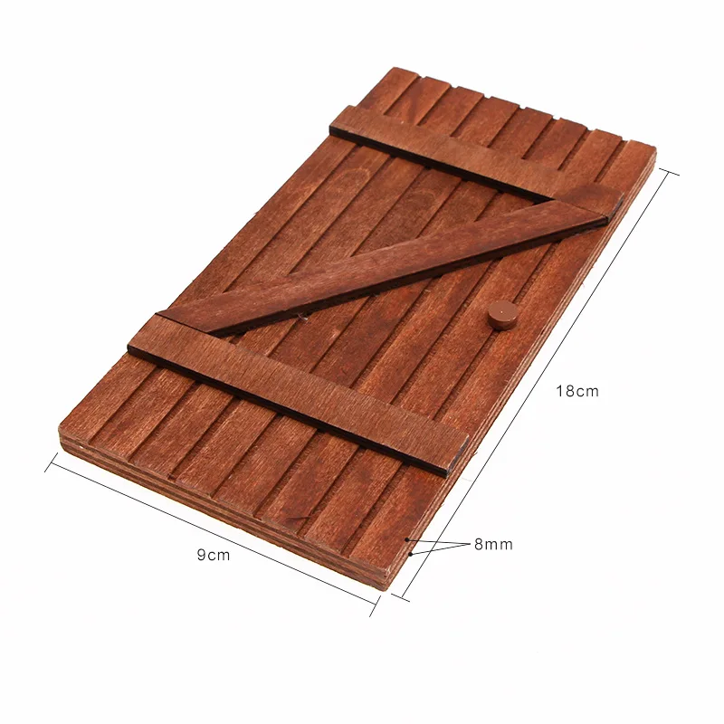 Miniature Wood Elf door Fairy Door Mini house Elf Door Accessories Pretend Play Toy For Kids Furniture Simulation Miniatures