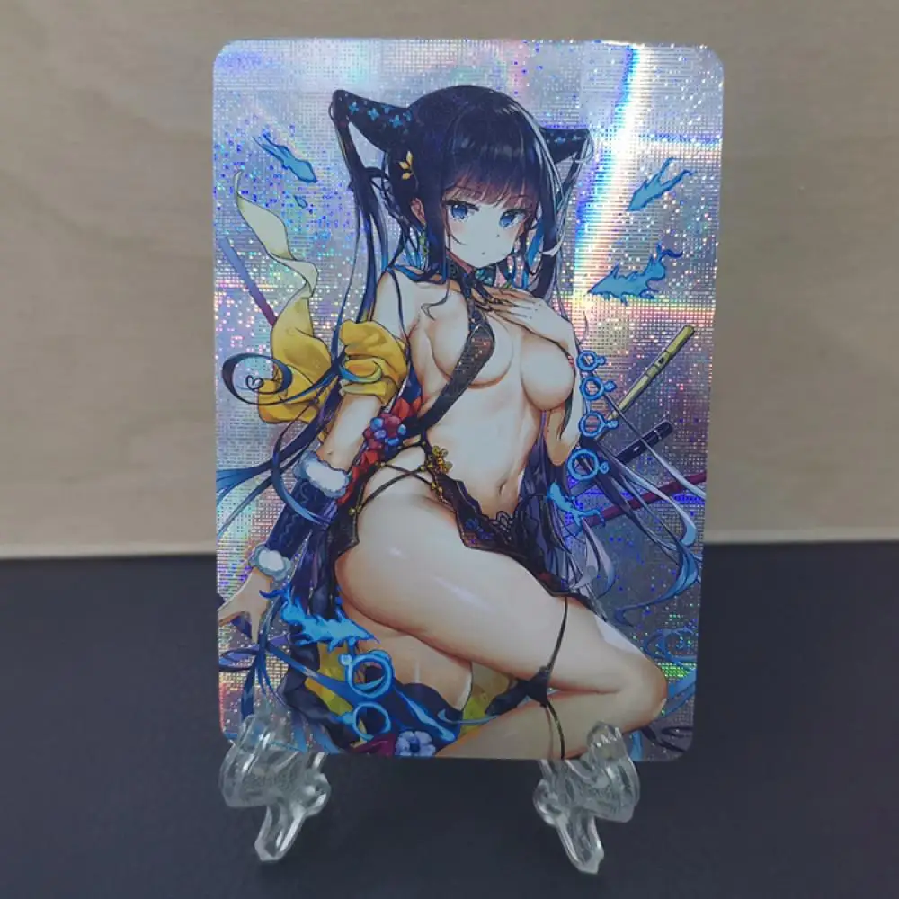 

9Pcs/set Acg Game Fgo Arknights Fleet Girls Pretty Derby Fine Girls Collection Laser Flash Card Anime Figure Collection