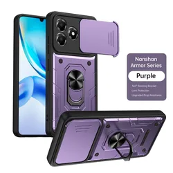 Custodia per telefono ultra resistente con protezione per fotocamera a scorrimento e supporto a rotazione di 360°