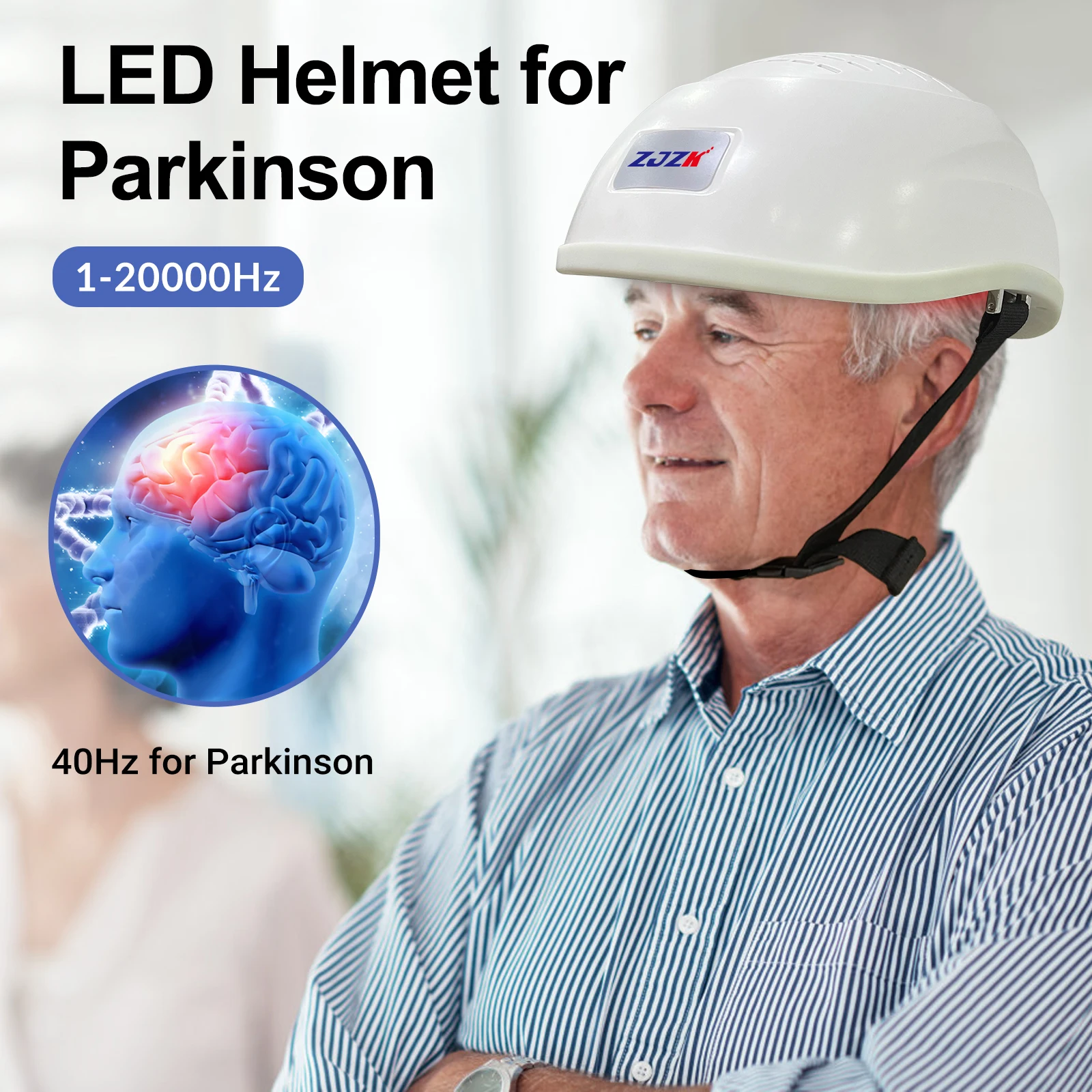 ZJZK Therapy Near Infrared Red Light Therapy 810nm 1070nm LED Neuro Technology PBM Photobiomodulation Helmet for Brain Diseases