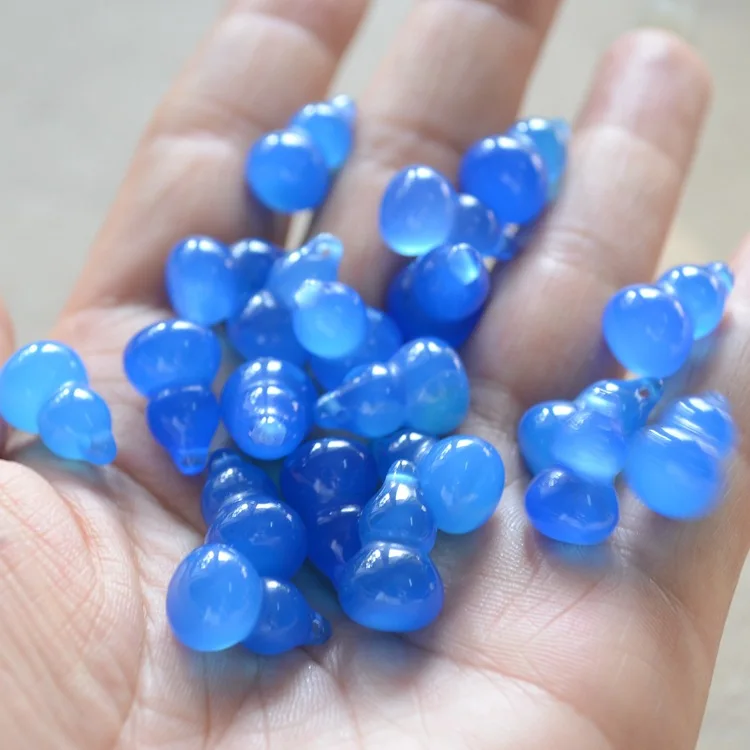 

10*16mm Blue Jade Gourd Beads For Jewelry Making Diy Bracelet Charms Necklace Pendant Earring Tasbyha Jewellery Accessories