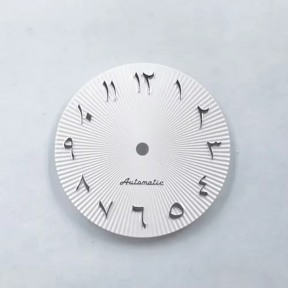 Neiton 29mm 블루 블랙 화이트 그린 은빛 스터드 아라비아 숫자 다이얼 NH35/NH36 무브먼트용 야광 없음